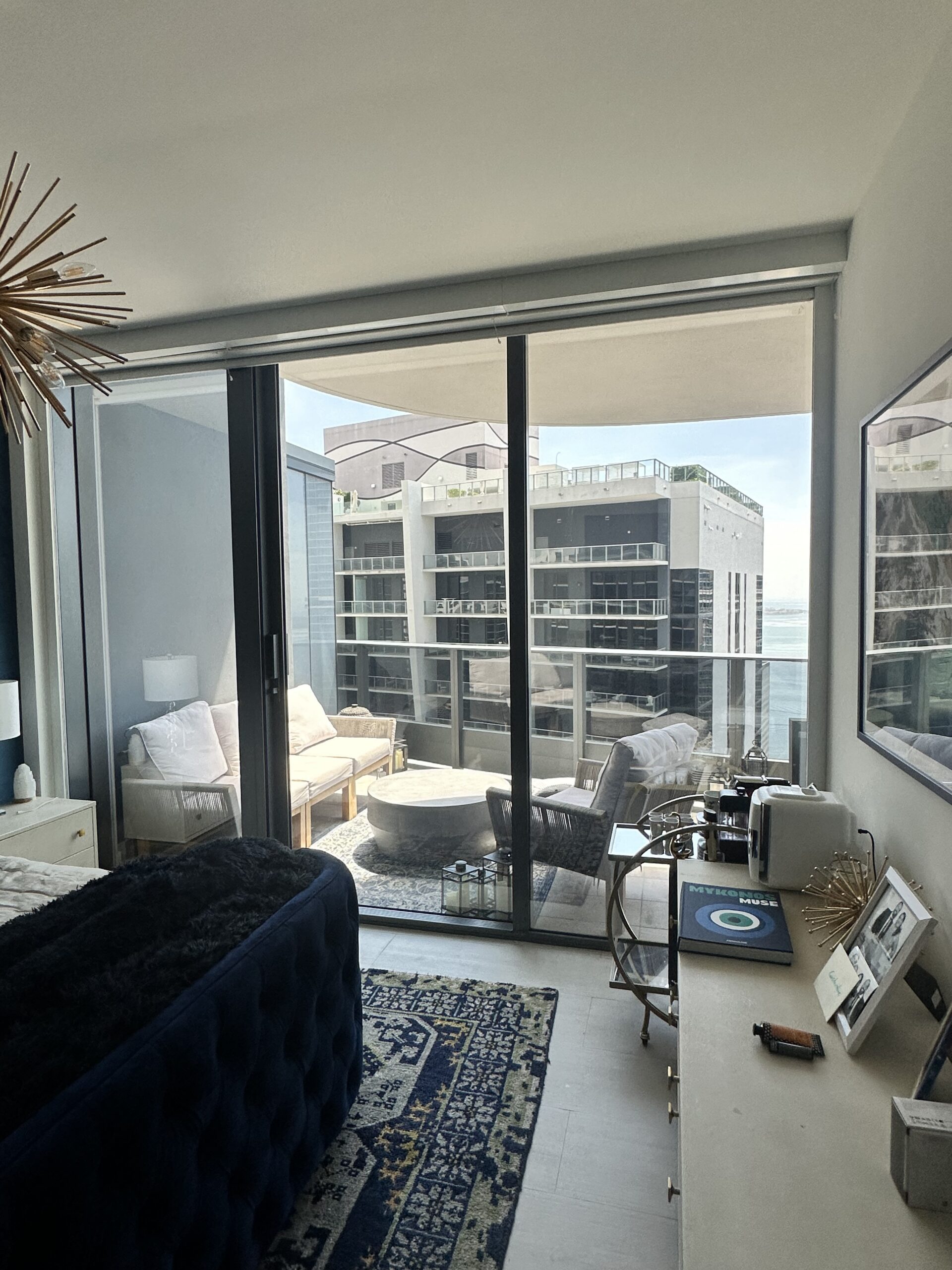Brickell condo 20% reflective window film, interior view