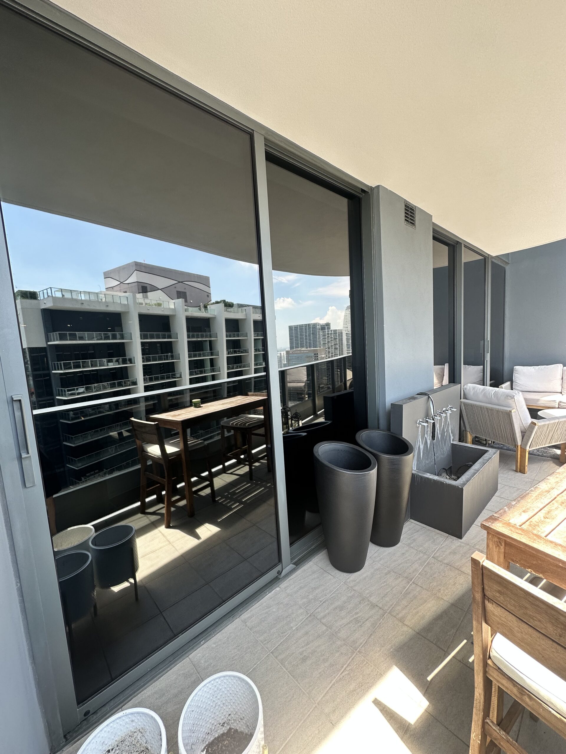 Brickell condo 20% reflective window film, exterior view