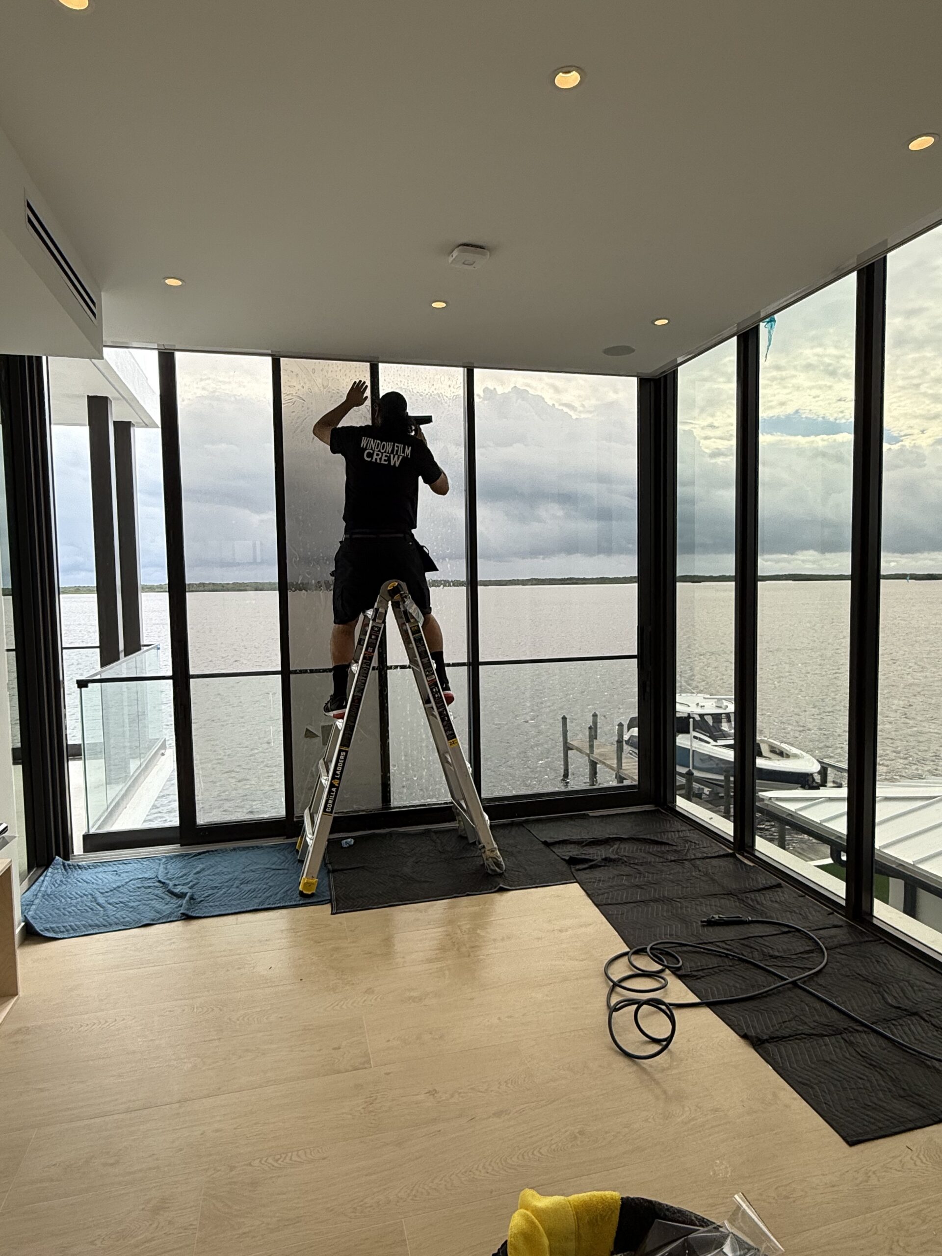 40% ceramic film install, Key Largo home